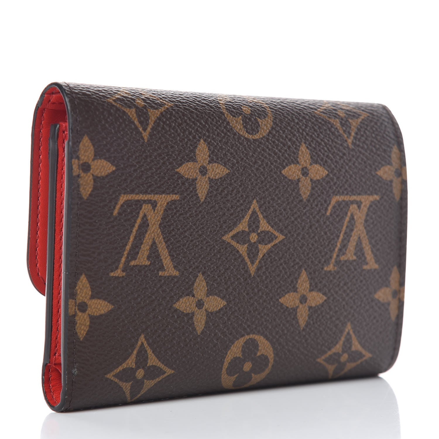 Louis Vuitton Monogram Flower Lock Compact Wallet Coquelicot 3 of 7