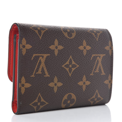 Louis Vuitton Monogram Flower Lock Compact Wallet Coquelicot 3 of 7