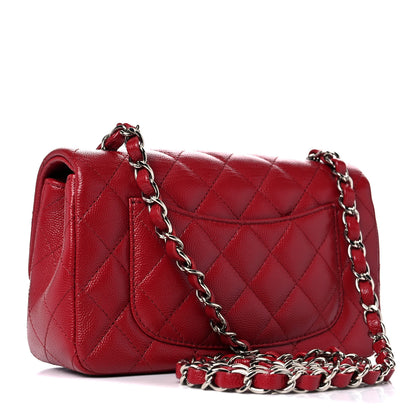 Chanel Caviar Quilted Mini Rectangular Flap Red 3 of 11