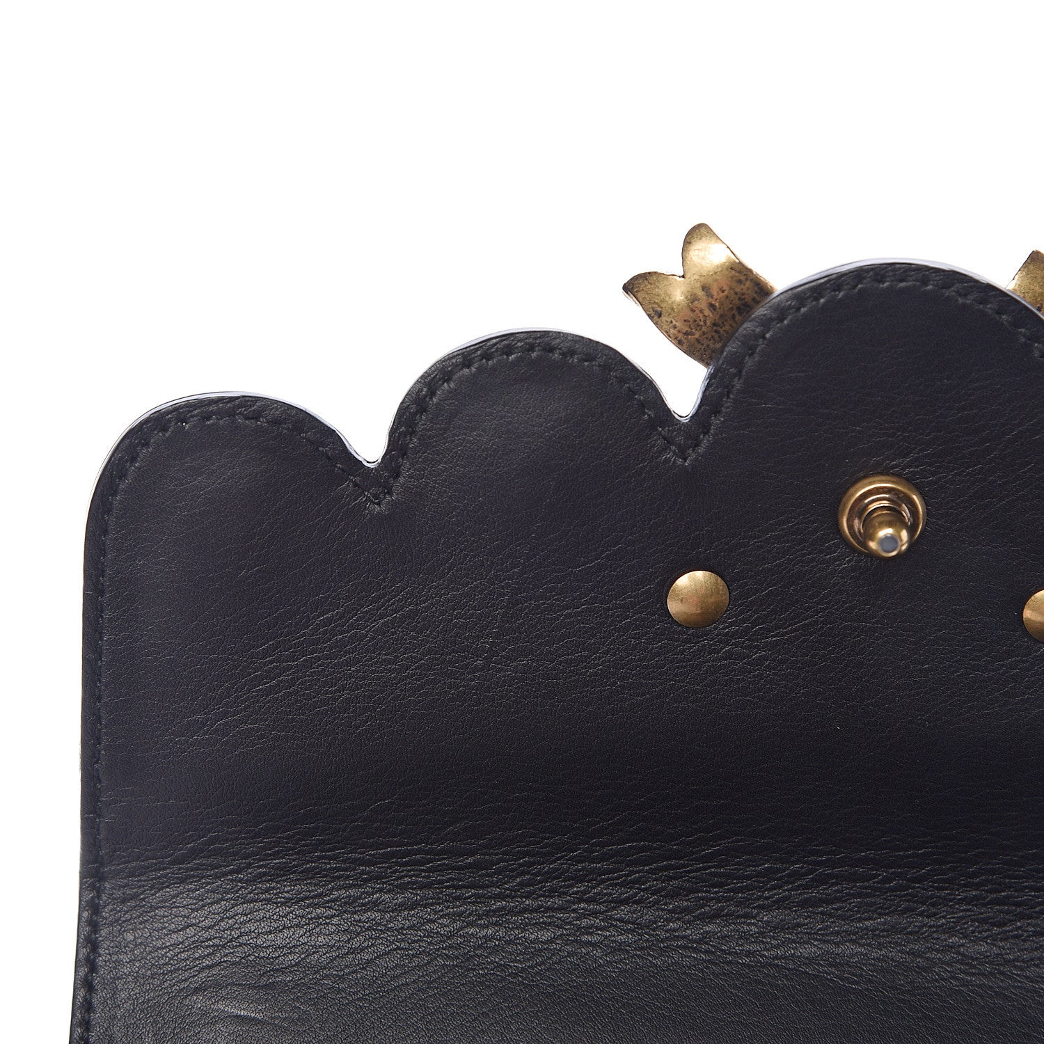 Gucci Calfskin Peony Small Chain Shoulder Bag Black 9 of 14