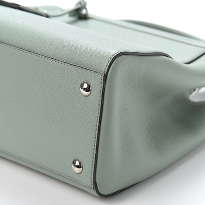 Fendi Vitello Elite Flamingo Petite 2Jours Tote Menta 6 of 9