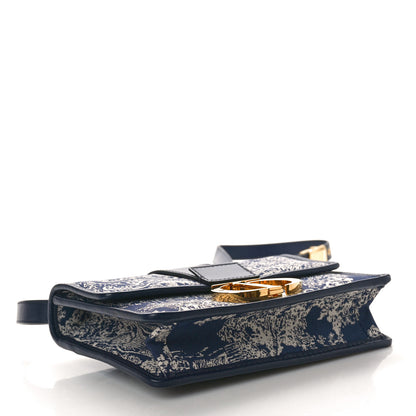 Christian Dior Toile de Jouy Reverse Jacquard 30 Montaigne Flap Bag Blue 4 of 10