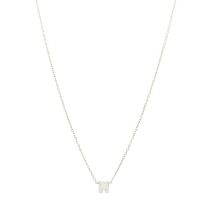 Cartier 18K White Gold Diamond .23ct C De Cartier Pendant Necklace 1 of 5