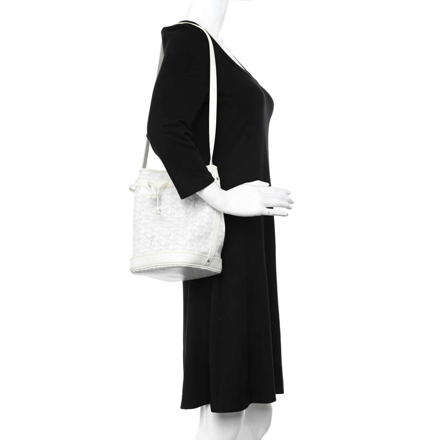 Goyard Goyardine Petit Flot Bucket Bag PM White 2 of 12