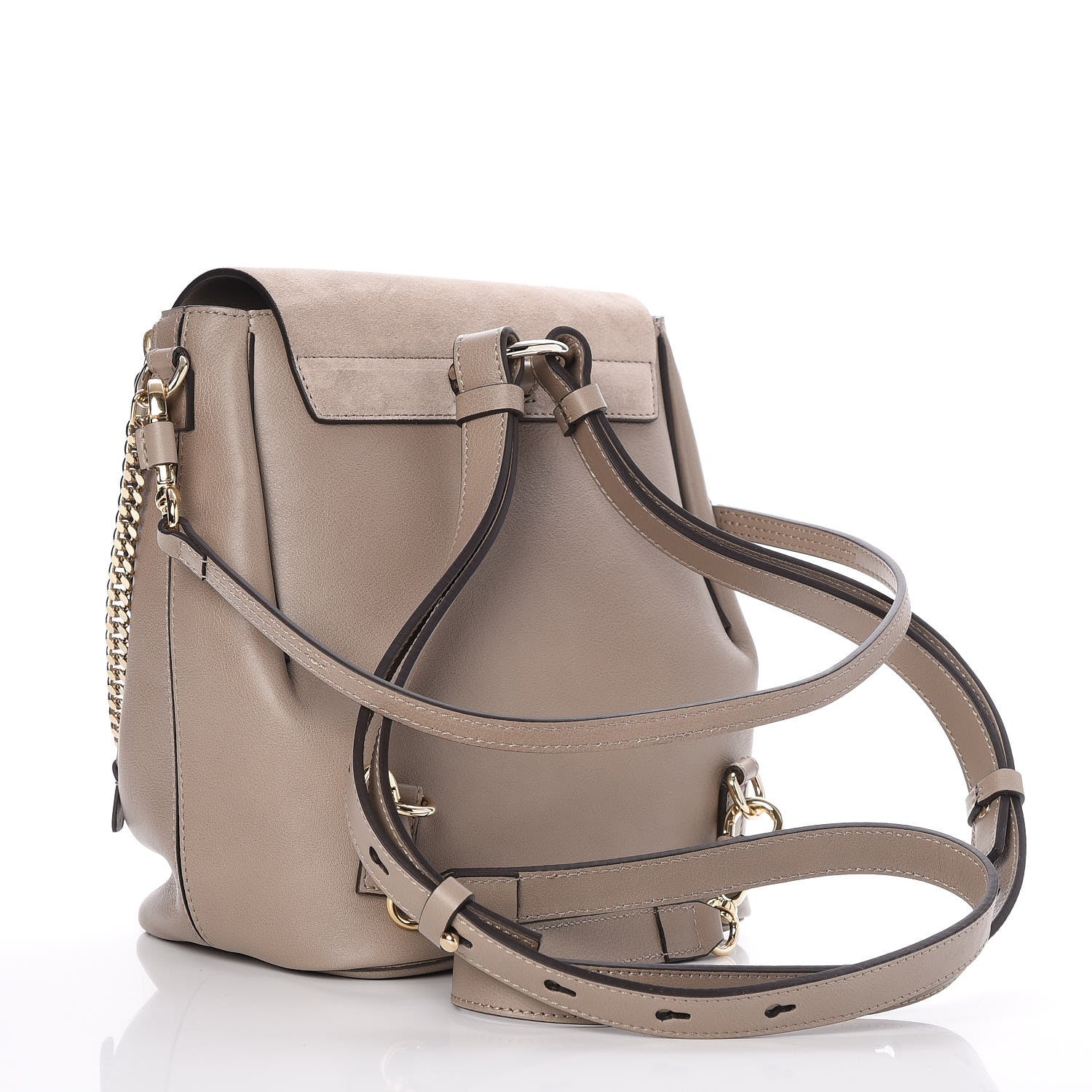 Chloe Suede Calfskin Small Faye Backpack Motty Grey 3 of 7