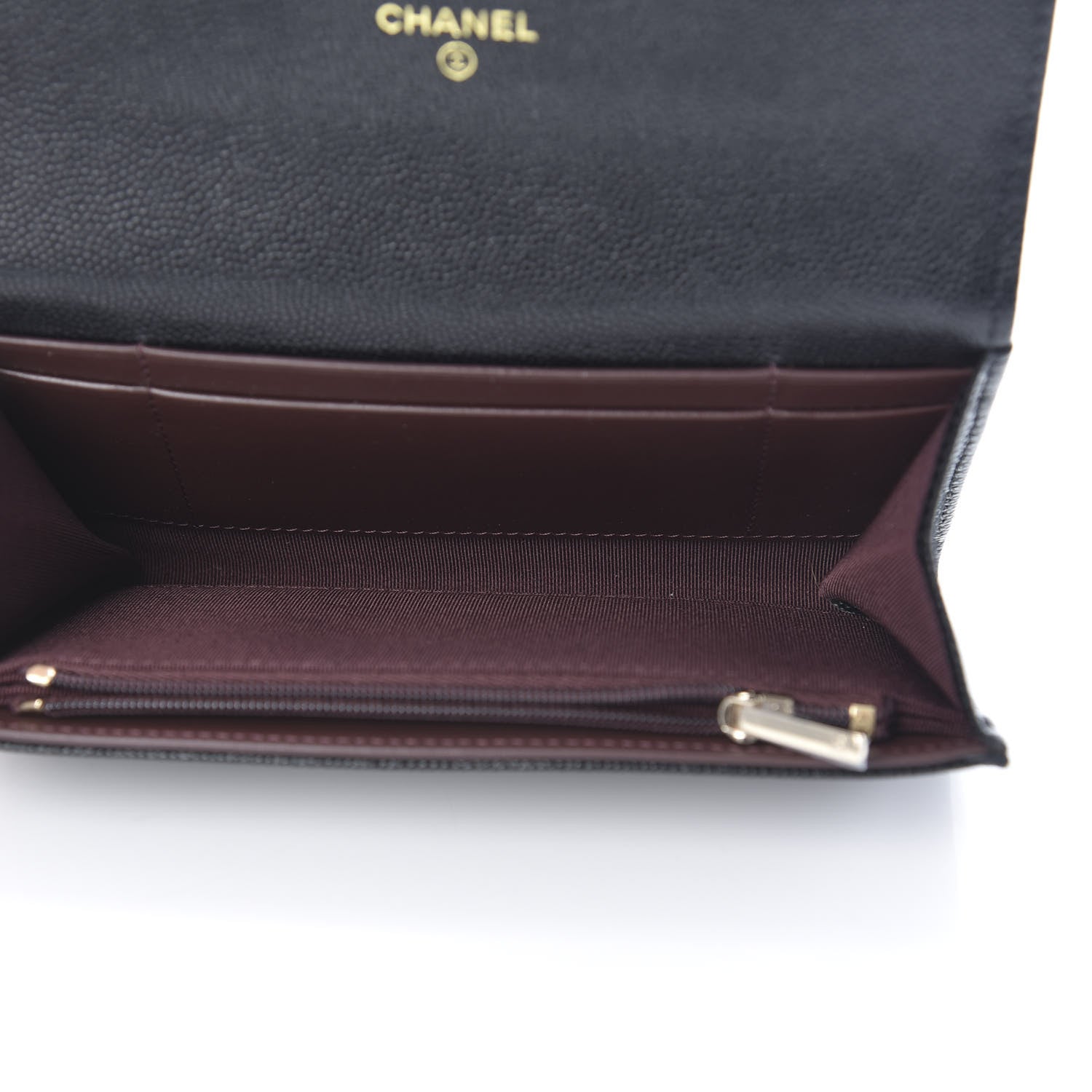Chanel Caviar Quilted Medium Gusset Flap Wallet Black 5 of 9