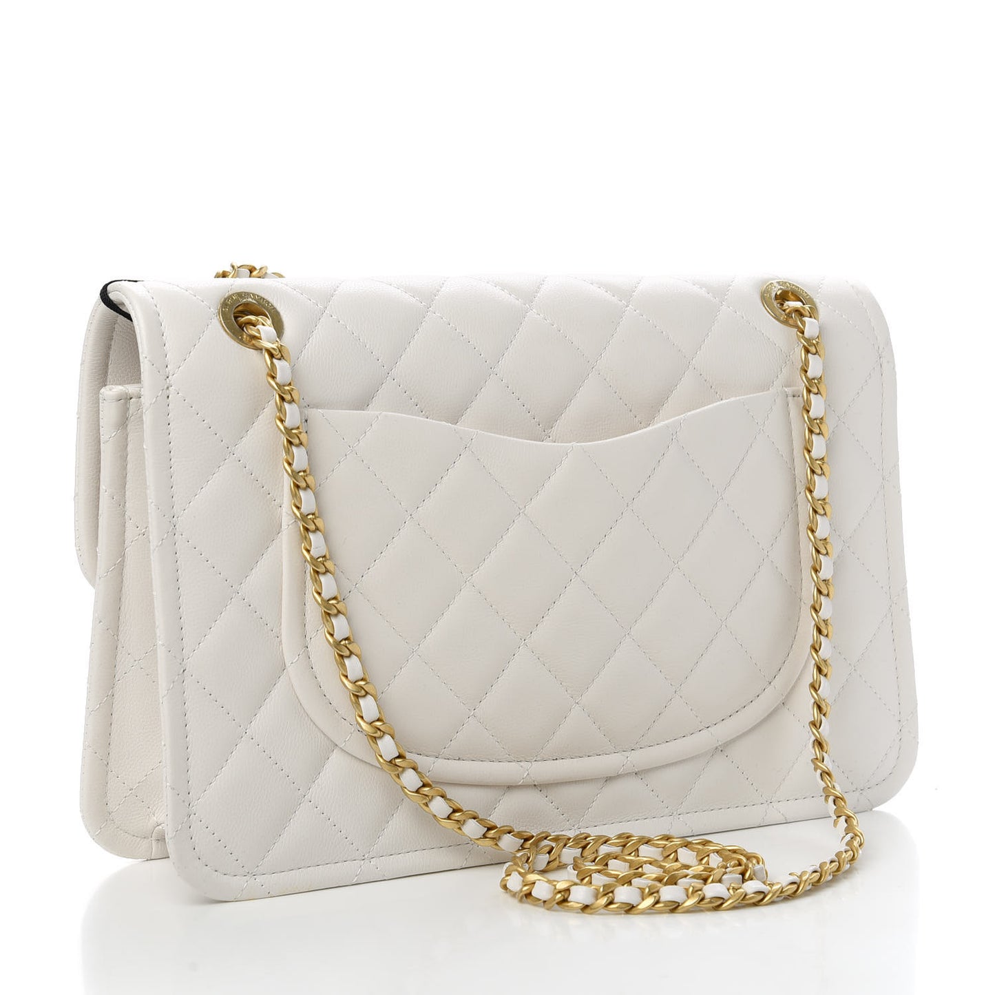Caviar Quilted Large Sweet Classic Flap White