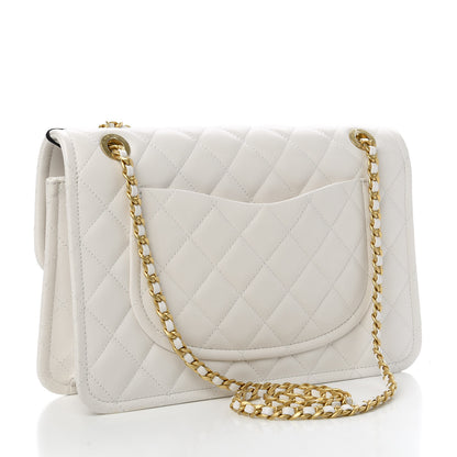 Chanel Caviar Quilted Large Sweet Classic Flap White 3 of 10