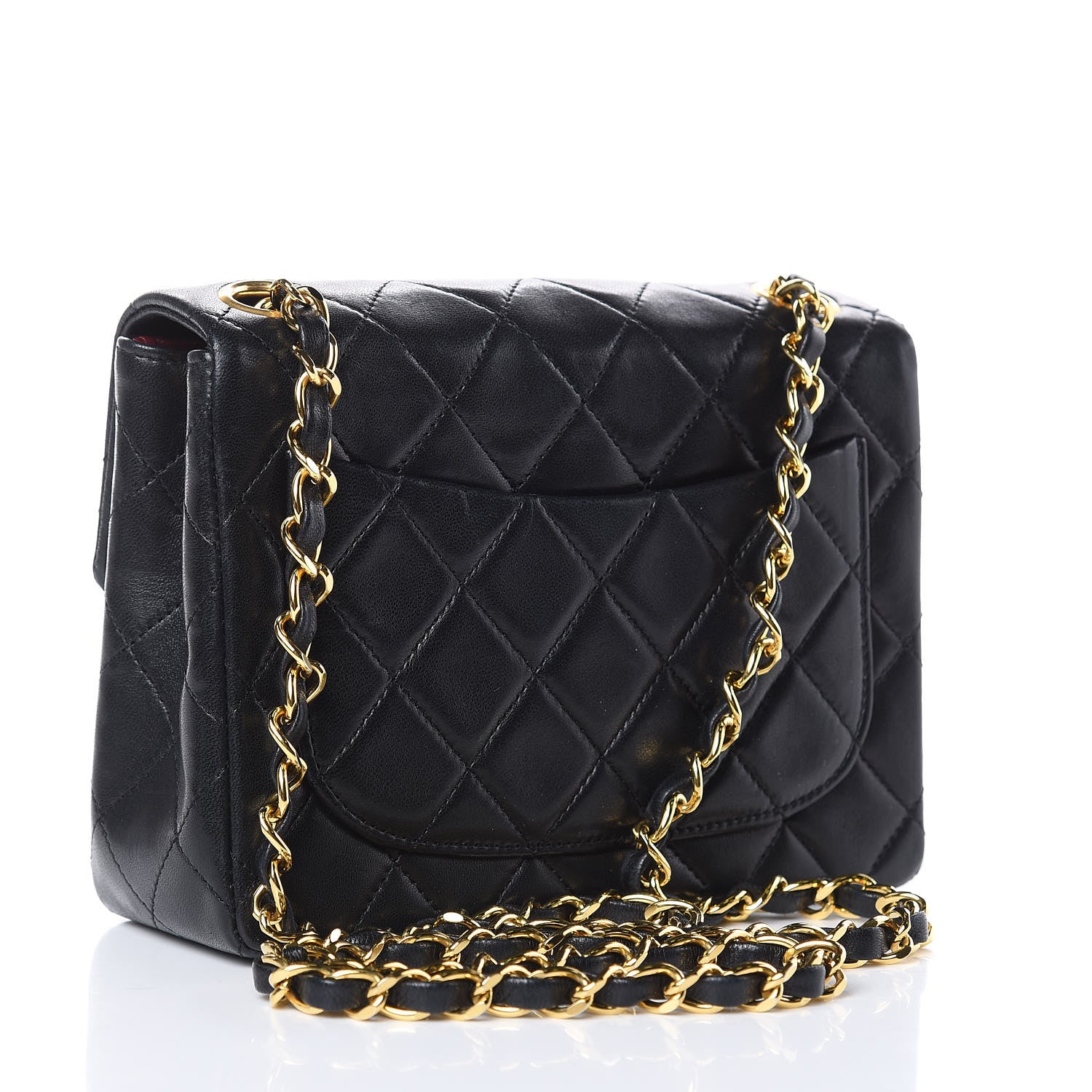 Chanel Lambskin Quilted Mini Square Flap Black 3 of 12