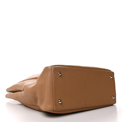 Hermes Taurillon Clemence Victoria II Cabas 35 Tabac Camel 4 of 13