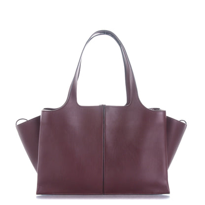 Celine Supple Natural Calfskin Medium Tri-Fold Shoulder Bag Burgundy 1 of 7