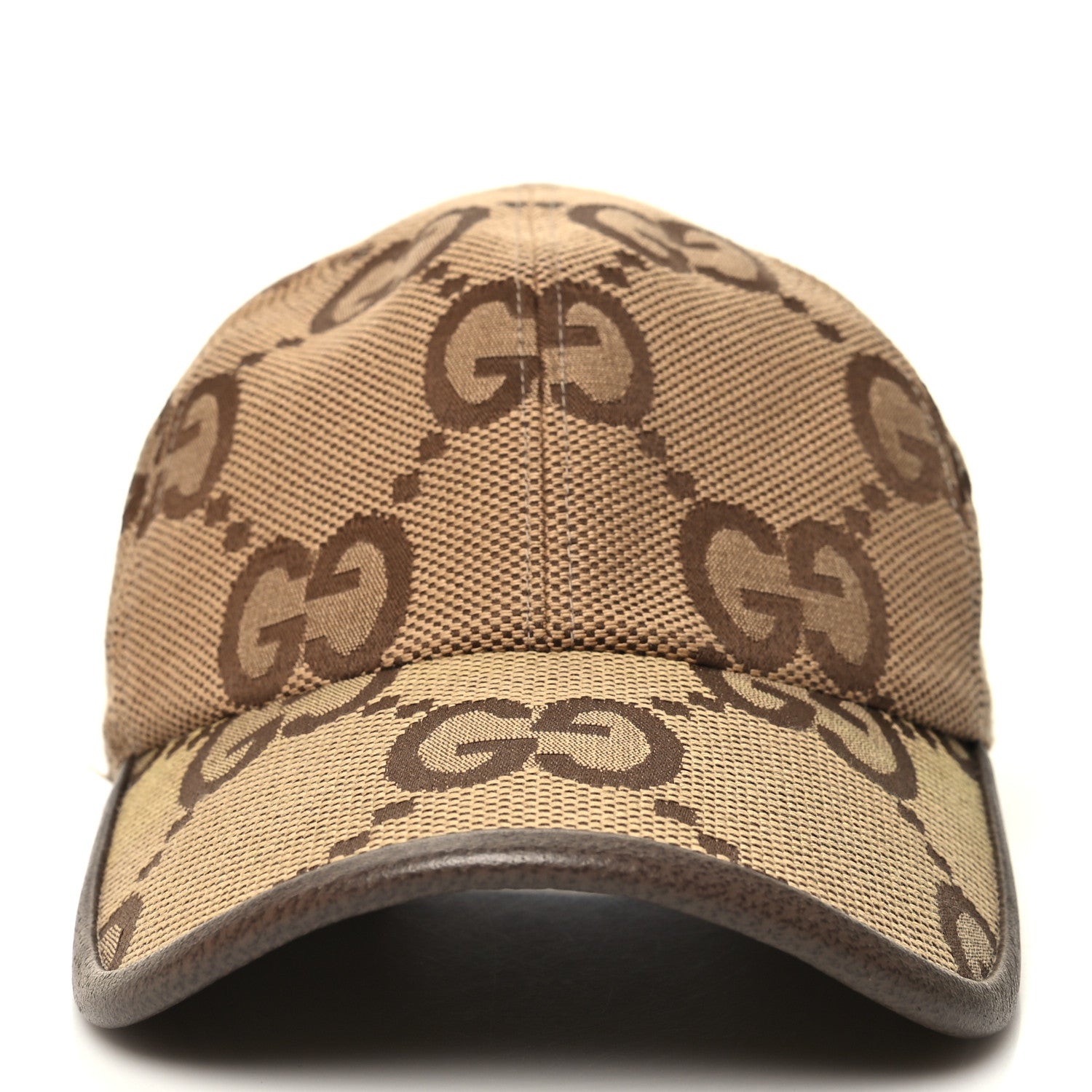 Gucci Monogram Jumbo GG Baseball Hat XL 59 Camel Ebony 3 of 10