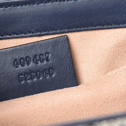 Gucci GG Supreme Monogram Moon Calfskin Small Padlock Shoulder Bag Beige Blue Mystic White Hibiscus Red 8 of 14