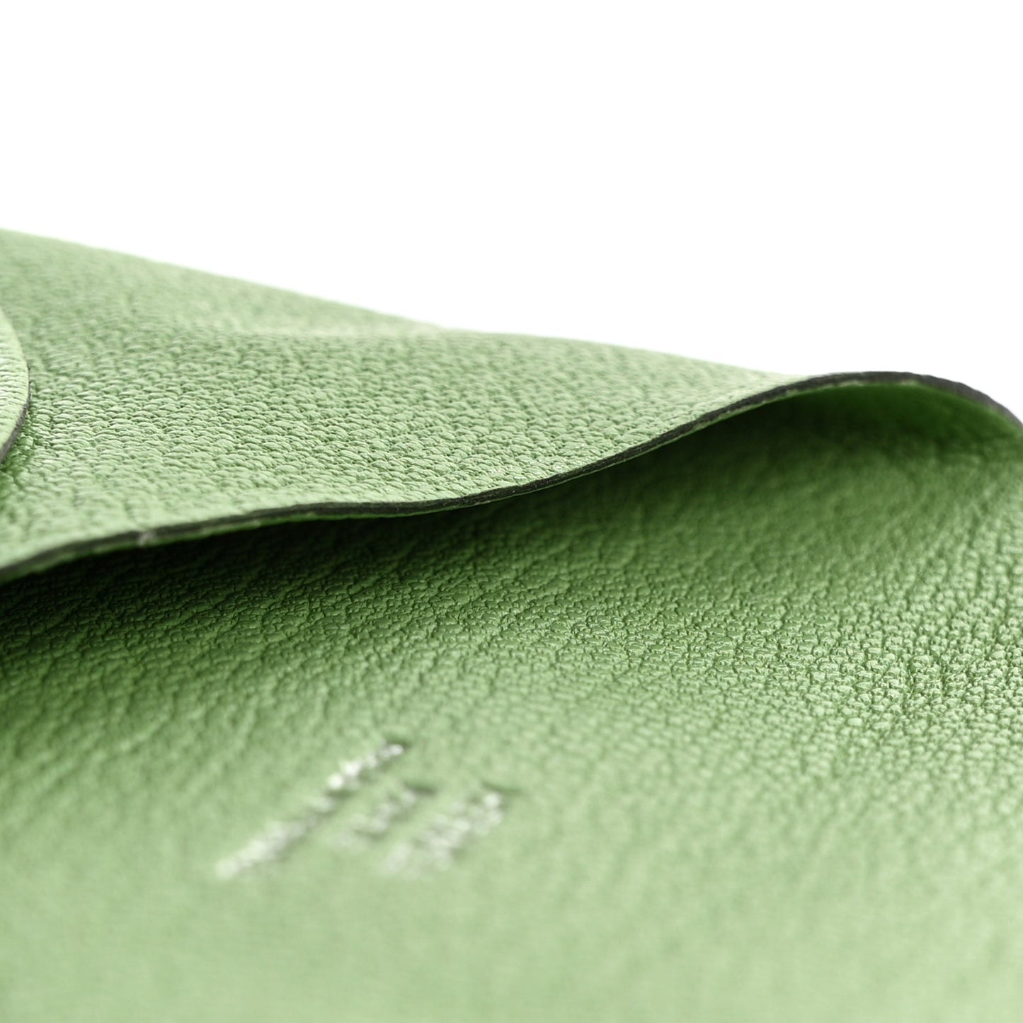 Chevre Mysore Calvi Card Case Vert Criquet