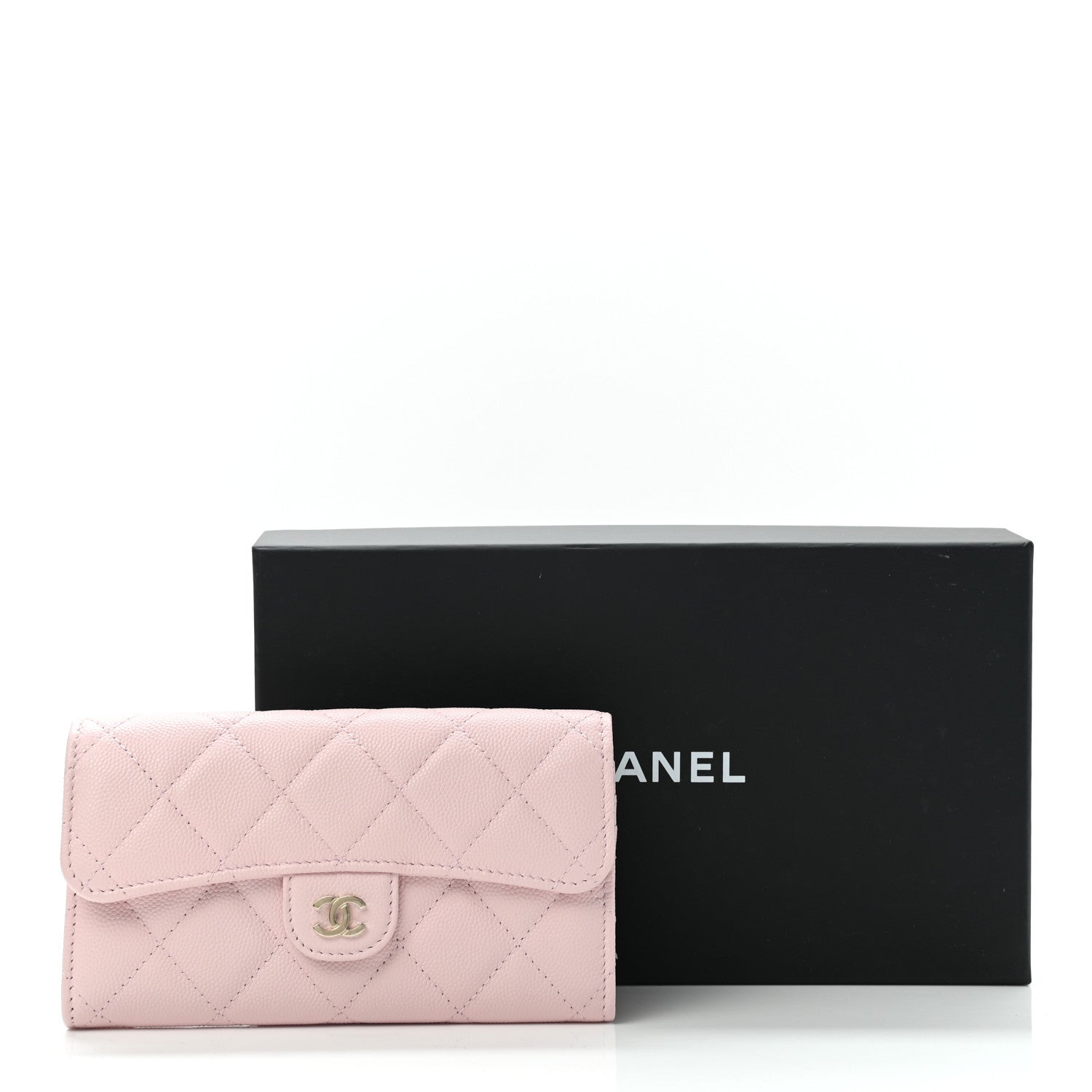Chanel Caviar Quilted Medium Flap Wallet Light Pink 9 of 9