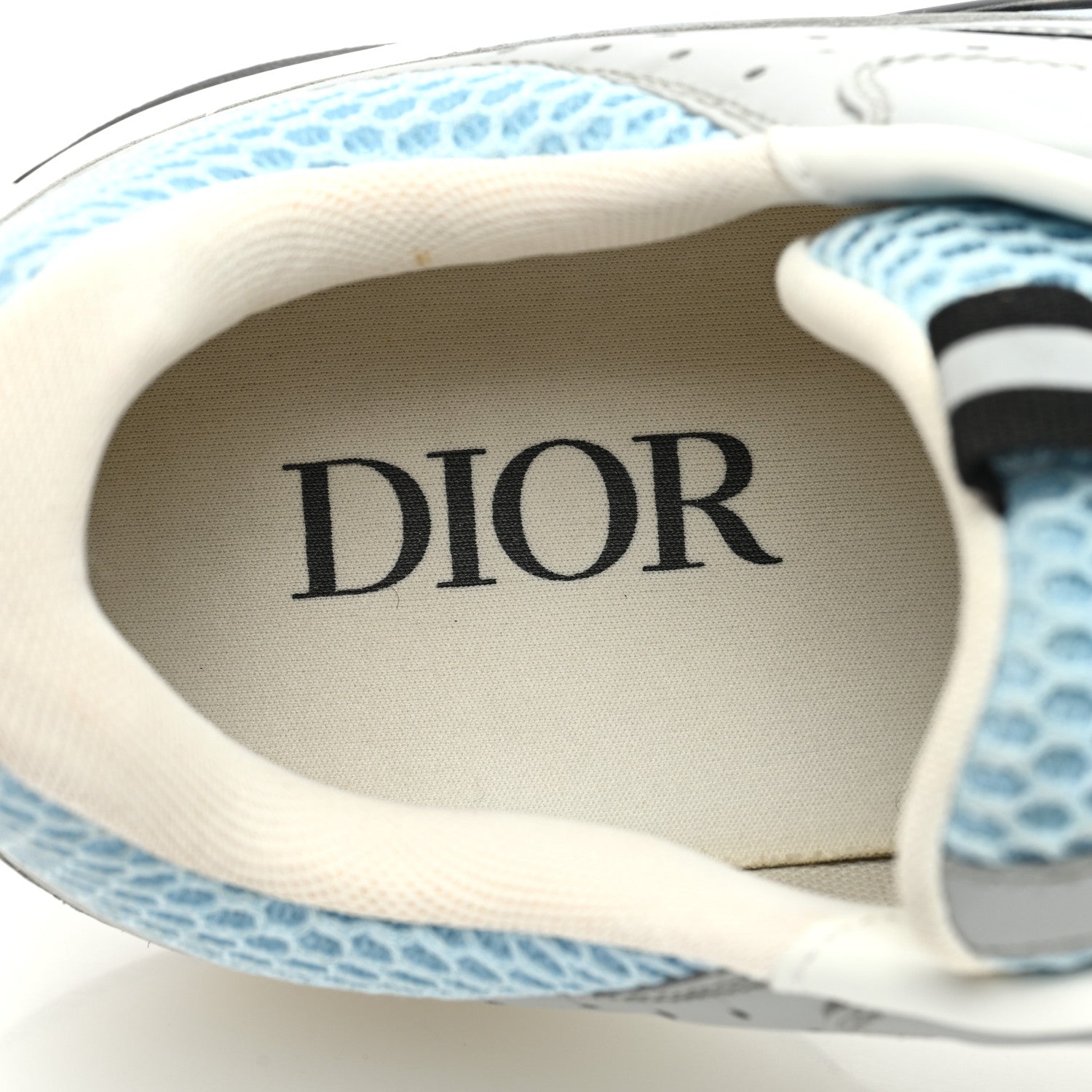 Christian Dior Technical Mesh Calfskin Mens B22 Sneakers 45 White Blue Grey 7 of 8