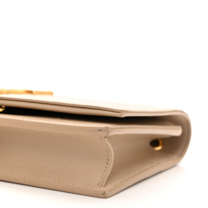 Saint Laurent Smooth Calfskin Classic Monogram Kate Tassel Chain Wallet Nude Powder 10 of 12