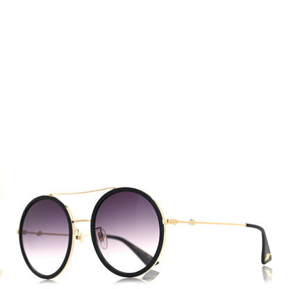 Gucci Metal Round Frame Sunglasses GG0061S Black 1 of 6