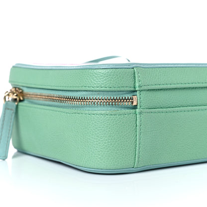 Chanel Caviar Quilted Medium CC Filigree Vanity Case Pink Green Blue 8 of 12