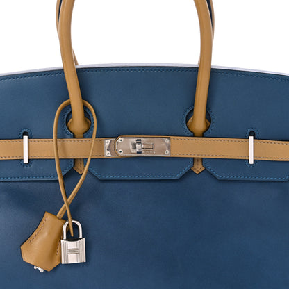 Hermes Box Horseshoe Birkin 35 Bleu de Prusse Curry 8 of 15