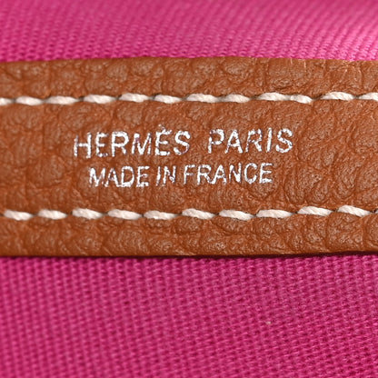 Hermes Toile Militaire Vache Country Verso Garden Party 30 TPM Gold Dune Magnolia 6 of 13