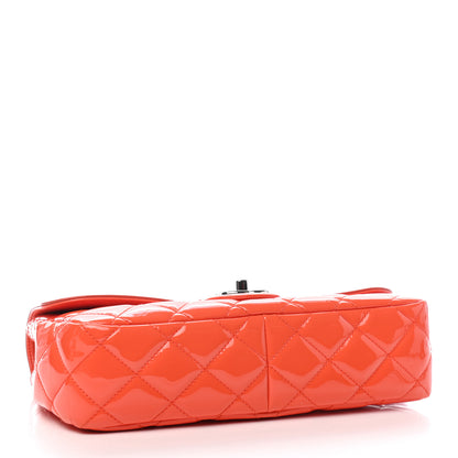 Chanel Patent Quilted Large Coco Shine Flap Orange 4 of 11