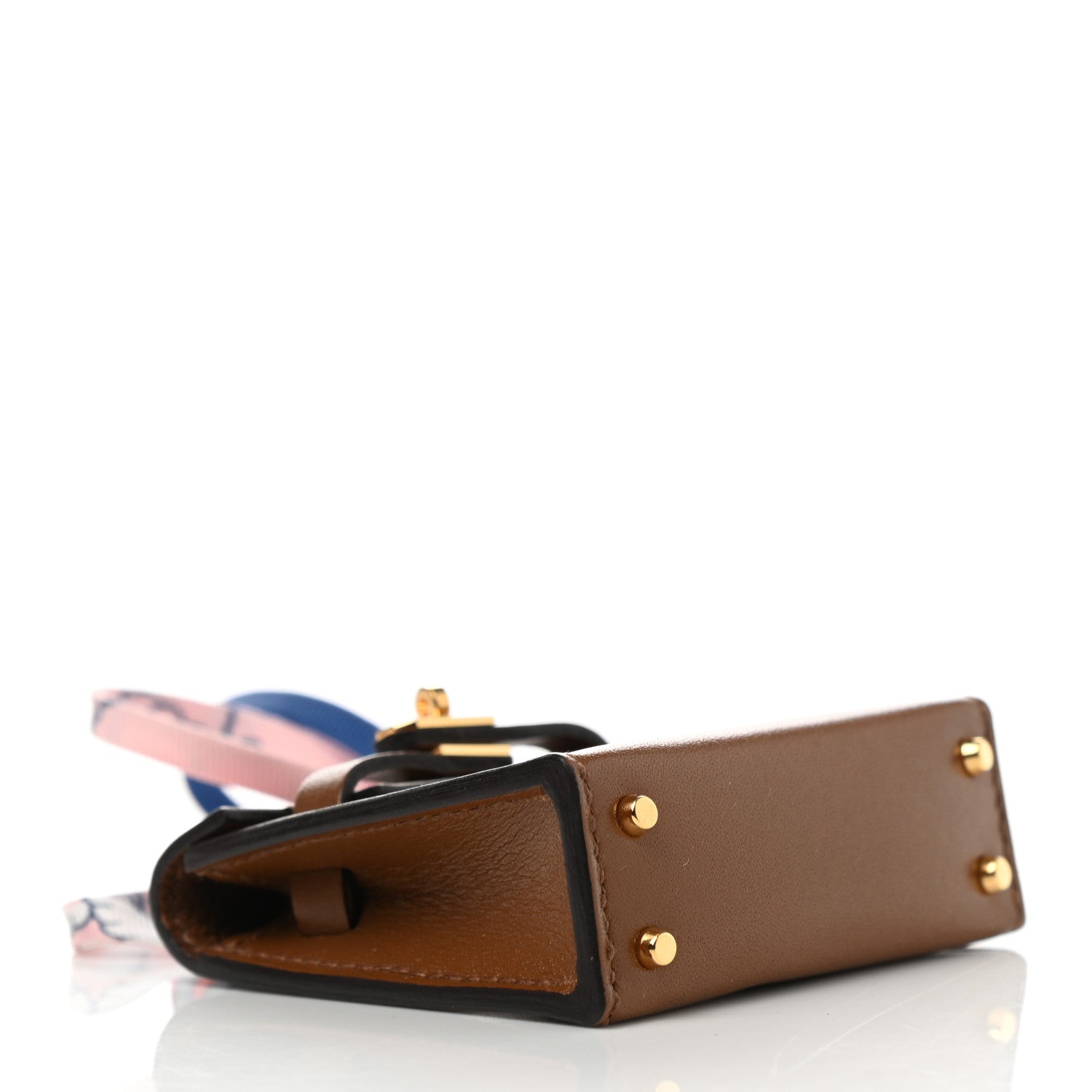 Hermes Tadelakt Mini Kelly Twilly Bag Charm Alezan 3 of 7