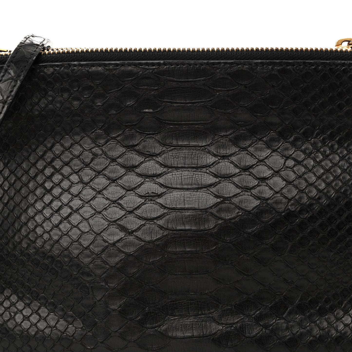 Snakeskin Small Trio Crossbody Bag Black