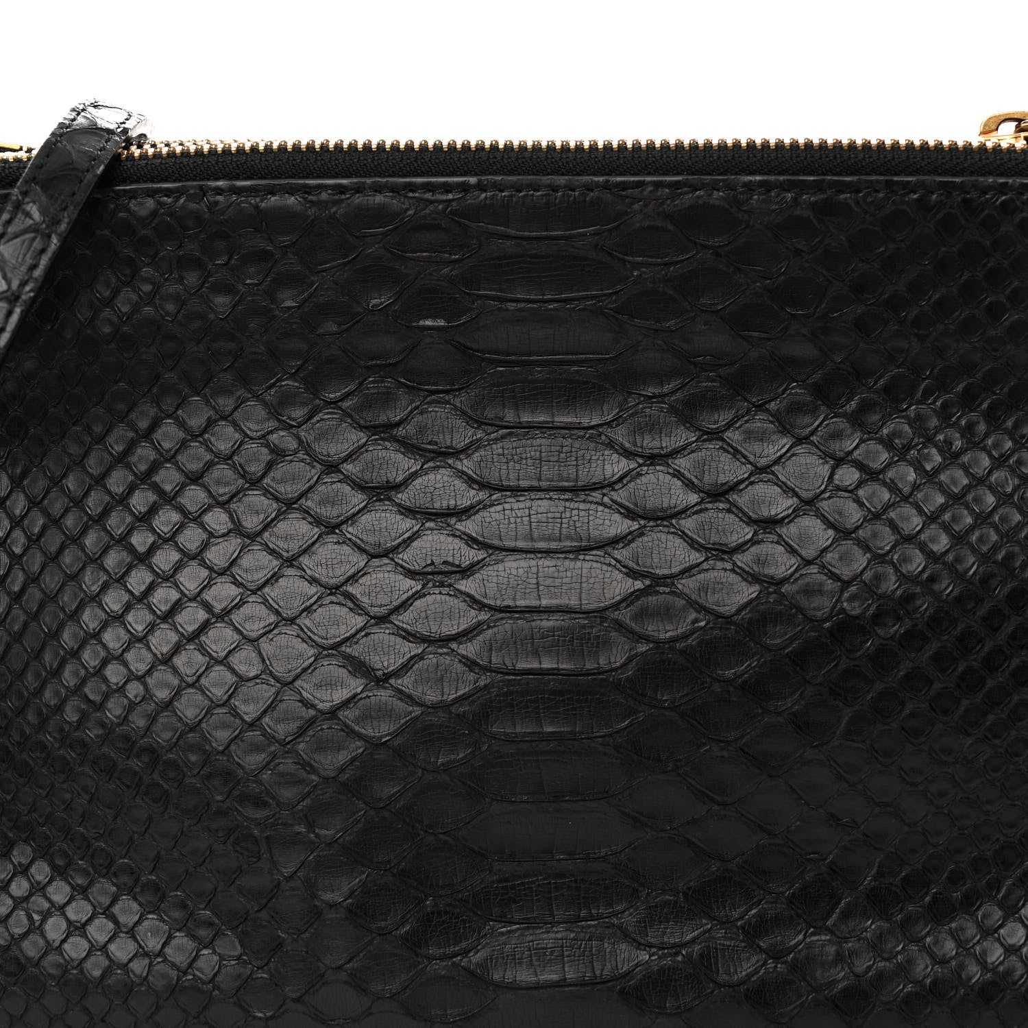 Celine Snakeskin Small Trio Crossbody Bag Black 10 of 15