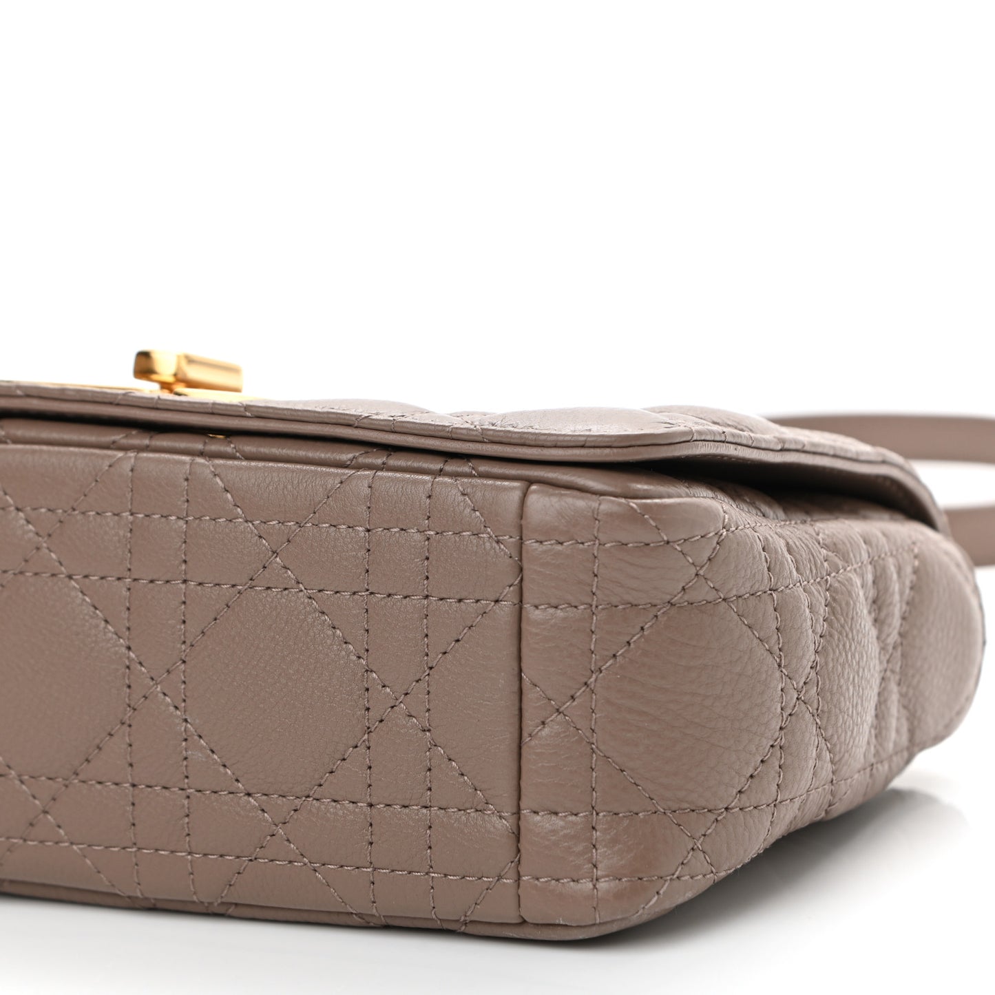 Calfskin Cannage Small Caro Bag Taupe