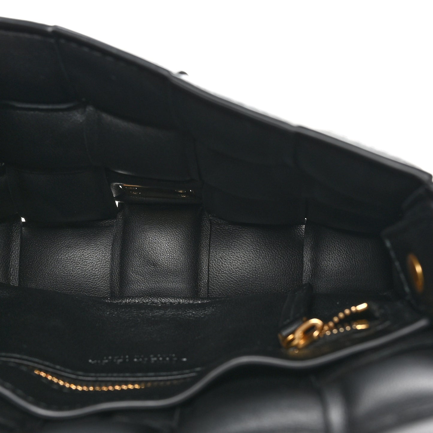 Nappa Maxi Intreccio Small Padded Cassette Crossbody Bag Black