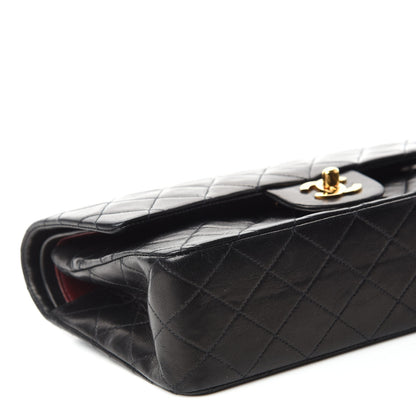 Chanel Lambskin Quilted Medium Double Flap Black 7 of 14