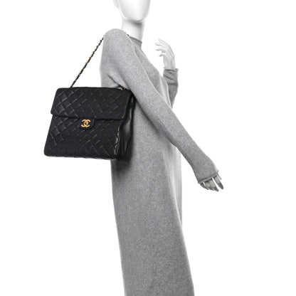 Chanel Caviar Jumbo Single Flap Black 3 of 11