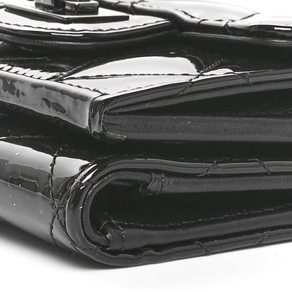 Chanel Patent Quilted Reissue Compact Wallet So Black 10 of 10