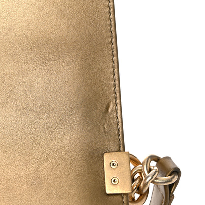 Chanel Metallic Patent Calfskin Quilted Medium Boy Flap Gold 15 of 19