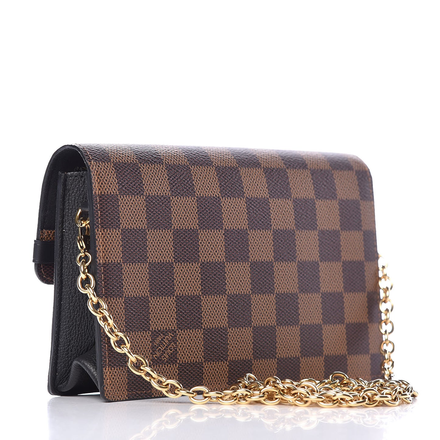 Damier Ebene Vavin Chain Wallet Black