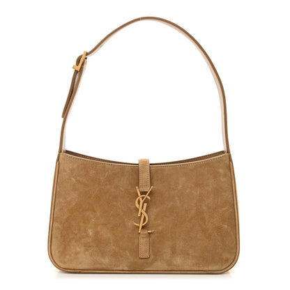 Saint Laurent Suede Calfskin Le 5 A 7 Hobo Beige 1 of 8
