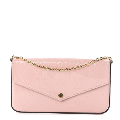 Louis Vuitton Vernis Felicie Chain Wallet Rose Ballerine 1 of 8