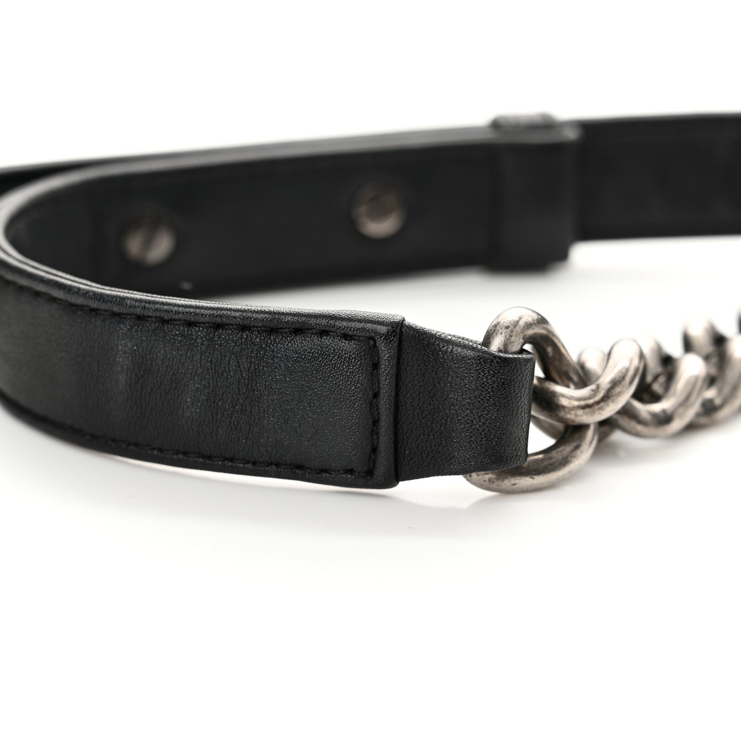 Calfskin Pleated Small Boy In Rome Flap Black White