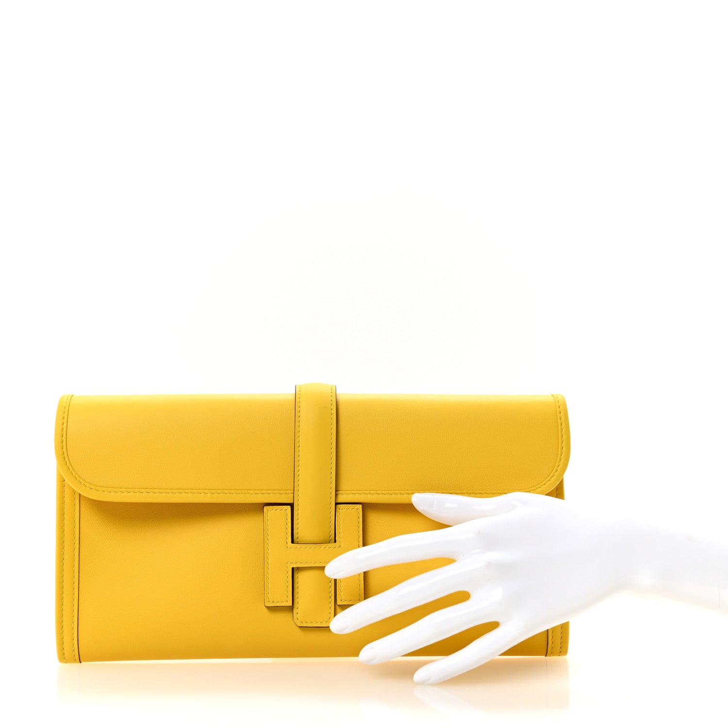 Hermes Swift Verso Jige Elan 29 Clutch Jaune De Naples Mauve Sylvestre 2 of 7
