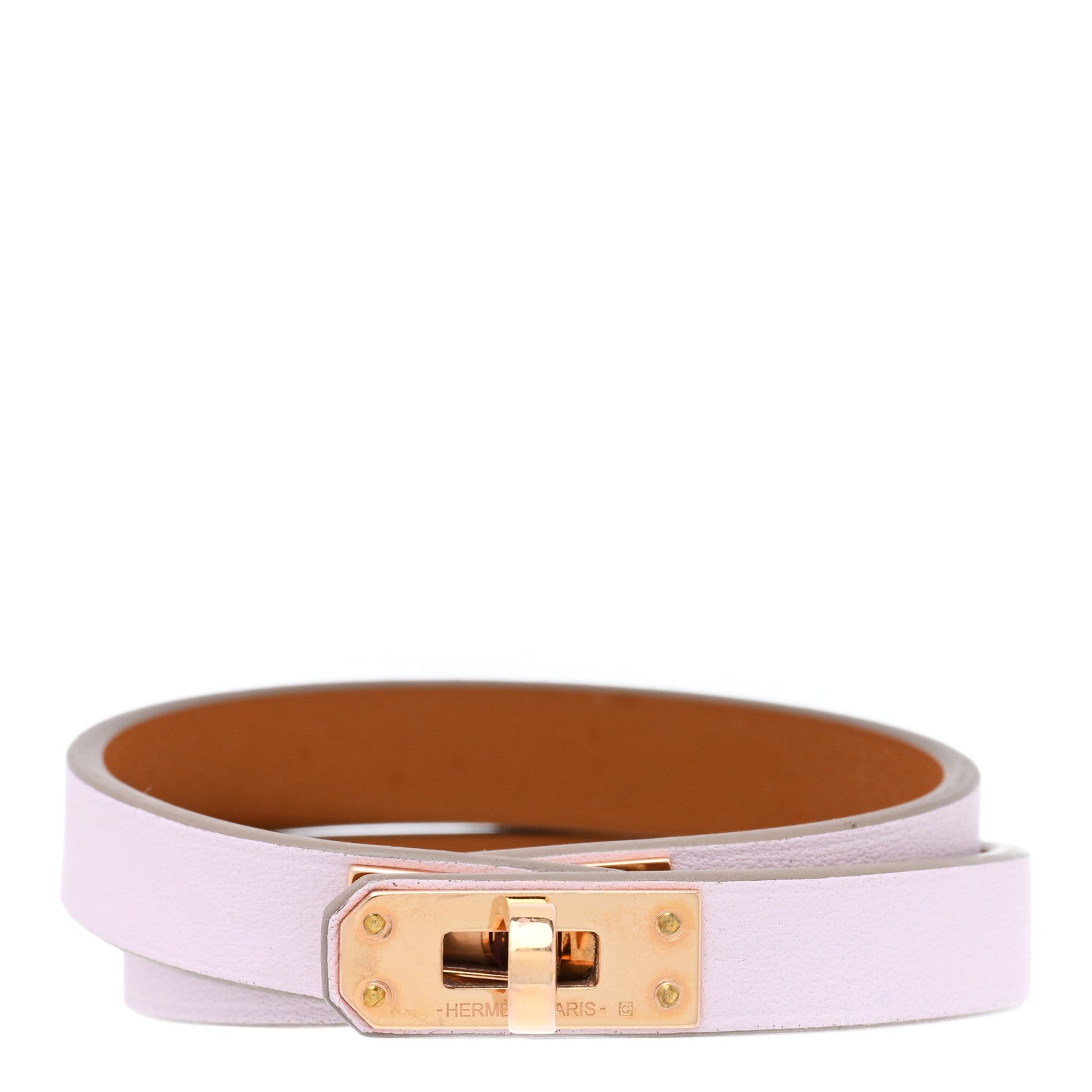 Hermes Swift Kelly Double Tour Bracelet T2 Mauve Pale 1 of 5
