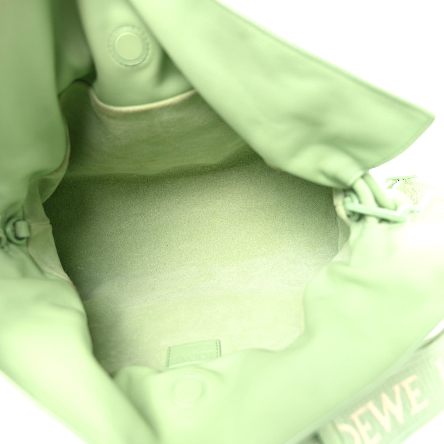 Loewe Nappa Calfskin Flamenco Knot Clutch Green 5 of 9