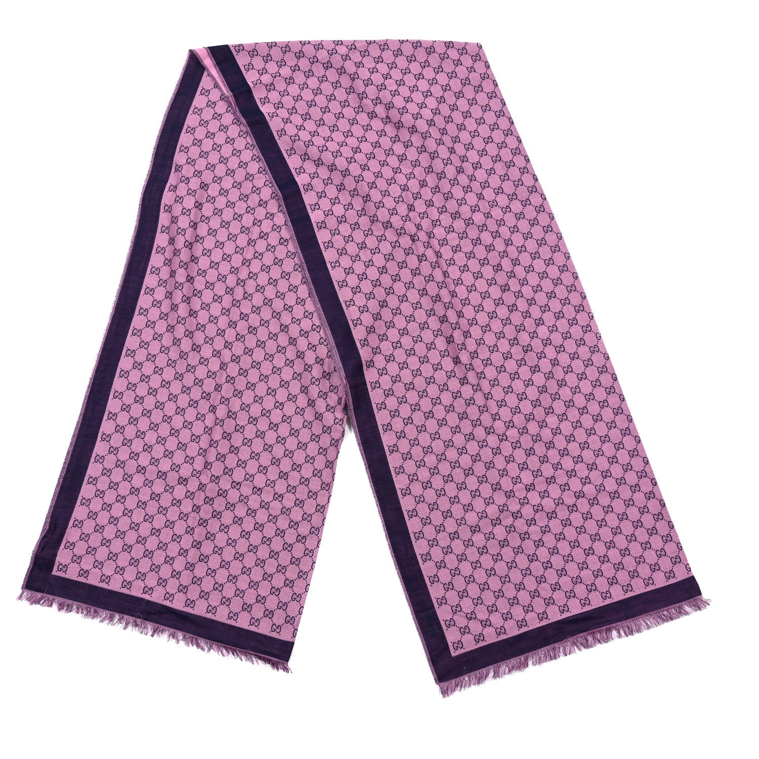 Gucci Cotton GG Monogram Lady Jammie Scarf Roseate Blue 2 of 3