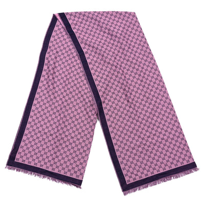 Gucci Cotton GG Monogram Lady Jammie Scarf Roseate Blue 2 of 3
