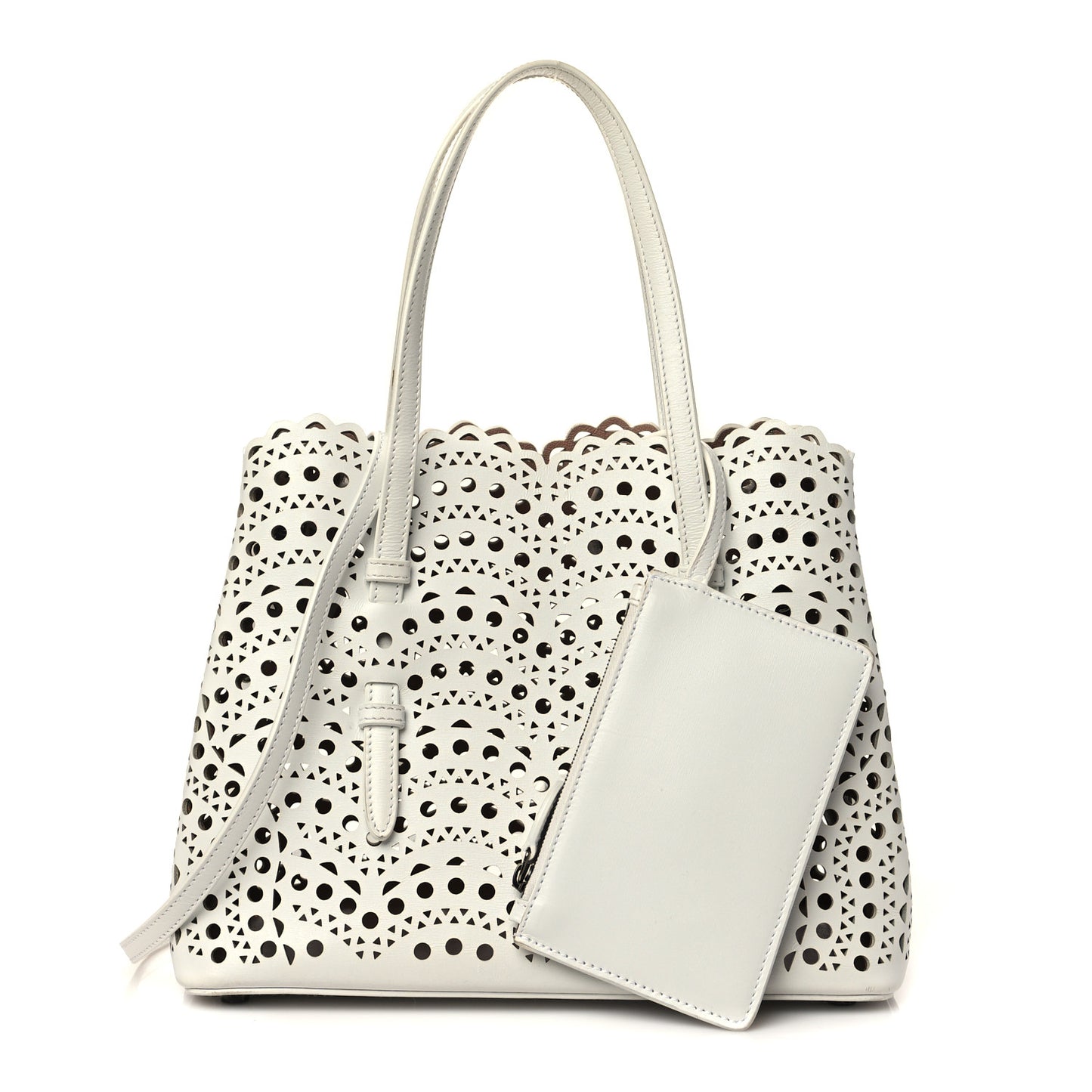 Calfskin Vienne Wave Mina 25 Bag  White
