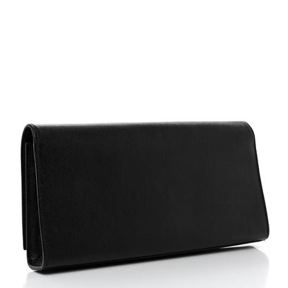 Saint Laurent Grain De Poudre Monogram Cassandre Clutch Black 3 of 8