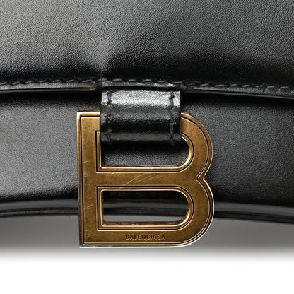 Balenciaga Shiny Box Calfskin Small Hourglass Top Handle Bag Black 12 of 15