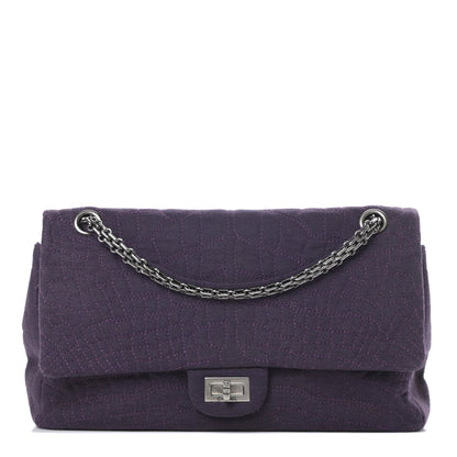 Chanel Jersey Coco's Croc 2.55 Reissue 226 Flap Purple 1 of 14