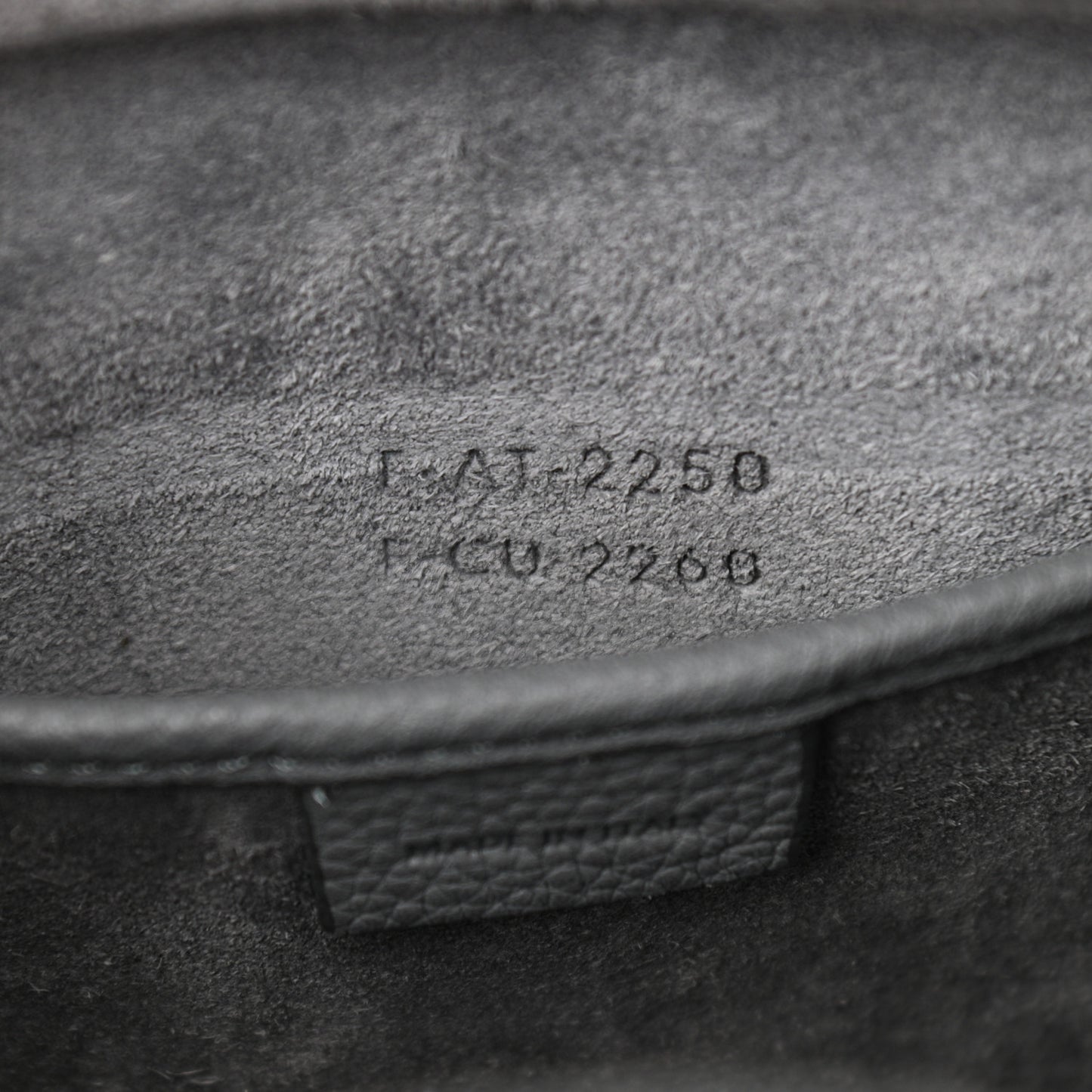 Baby Drummed Calfskin Nano Luggage Kohl