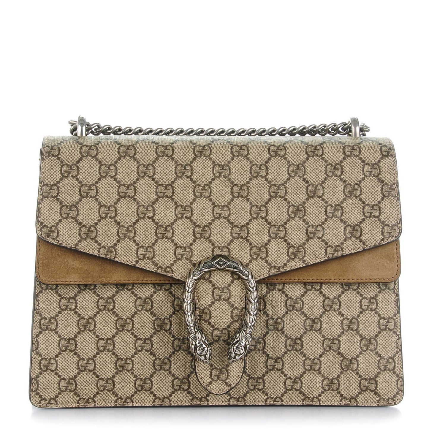 GG Supreme Monogram Medium Dionysus Shoulder Bag Taupe
